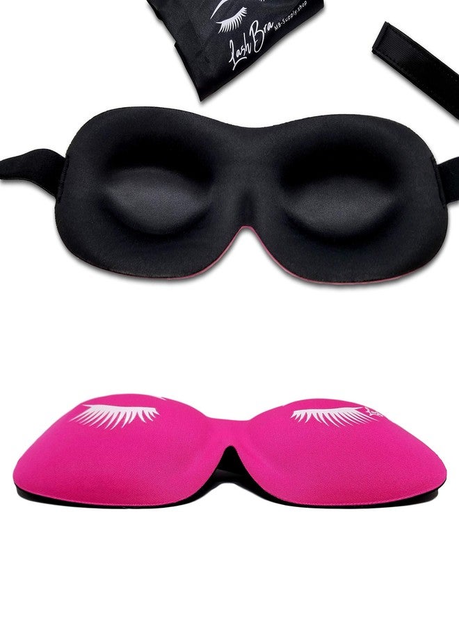 MBsupply Sleep Eye Mask 3D Contoured Blackout Soft Eye Cover Blindfold with Adjustable Strap. Light Blocking Mask with Deep Contour Protects Eyelashes and Extensions While Sleeping. - Image 5